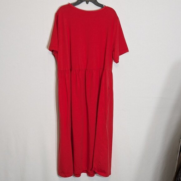 CHELSEA STUDIO Vintage '90's Casual Red Knit Christmas Holiday Dress; Size L - Picture 3 of 5